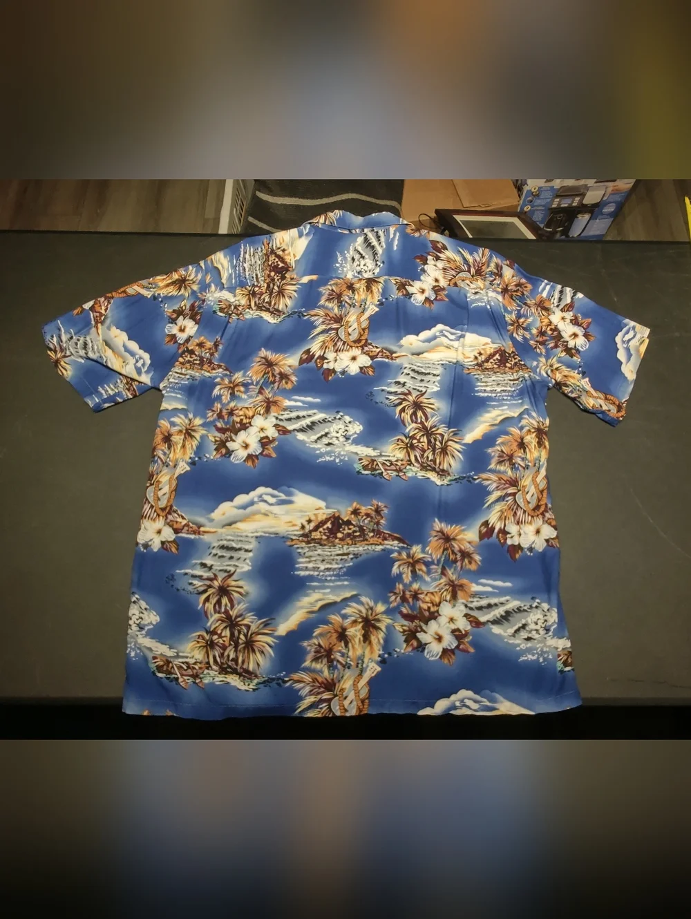 Hilo Hattie - Aloha Shirt - Men's Large - Blue - Y2K Vintage - Picture 4 of 6